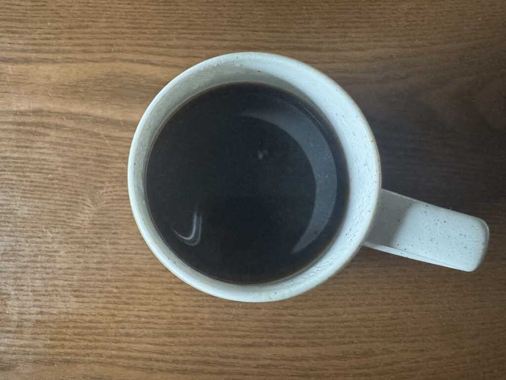 11gの豆で淹れたコーヒー